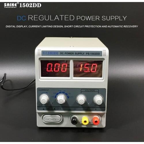 Free shipping SAIKE 1502DD Cellphone Repairs DC Adjustable power supply Voltage regulator Regulated power supply 15V 2A 220V