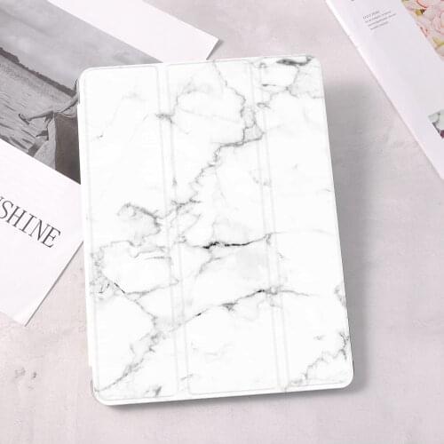 For iPad Case 10.9 inch Air 4 2020 10.5 inch 5th 6th 10.2 ipad Case 8th 12.9 inch Pro 2018 Mini 4 5 Marble Cover With Pen Holder