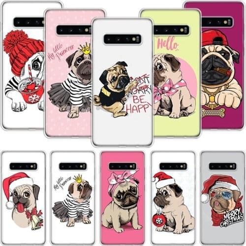 My Little Pugs Cute Dog Phone Case For Samsung Galaxy A51 A71 A70 A50 A40 A30 A20E A10 A01 A21 A41 A20S A6 A7 A8 A9 Coque Cover