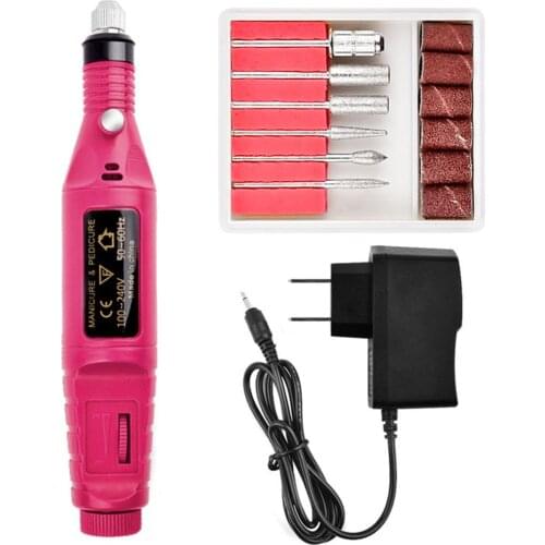 Electric Nail Drill Machine Kit Nail Gel Remove Machine Nail Art Tools Kit Pen Pedicure Nail File Sanding Bands
