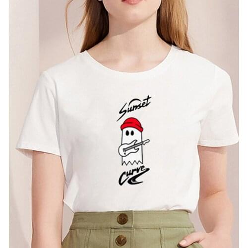 Julie and The Phantoms T Shirt Harajuku Sunset Curve Woman Tops Hip Hop Band Style Tee 100% Cotton Short Sleeve Streetwear