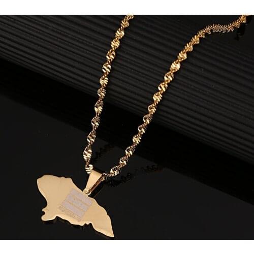 Stainless Steel Small Size Honduras Map Pendant Necklaces Trendy Maps Patriotic Chain Jewelry Gifts