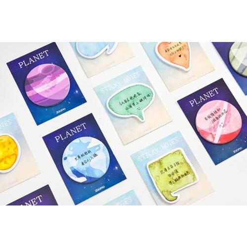 Cute planet Memo Pads Sticky Notes planer stickers Paper Notepad Stationery Papeleria School Supplies notes