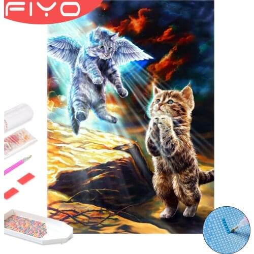 5D Diamond Painting Kit Cat Full Square/Round Diamond Embroidery Sale Animal Cross Stitch Handicraft Wall Stickers Home Decor