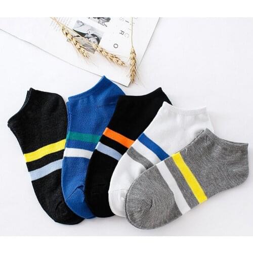 1Pair Summer Cotton Mans Short Socks Fashion Breathable Sweat-absorbent Boat Socks Comfortable Casual Socks Male Hot 2021