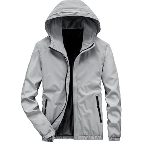 New Arrival Spring Casual Jacket Men Hooded Thin Anti-UV Jacket Slim Fit Waterproof Coat Zipper Men Sun Protection Clothing