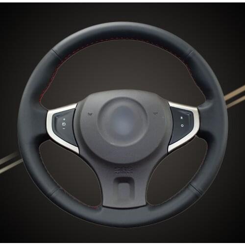 Car Braid On The Steering Wheel Cover for Renault Koleos 2009-2014 Samsung QM5 Auto Braiding Wheel Covers Interior Accessories