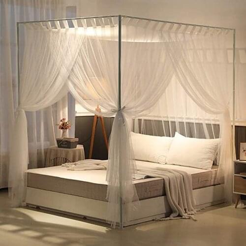 Simple 4 Corners Post Curtain Bed Canopy Bed Frame Canopies Net Bedroom Decoration Accessories Mosquito Net