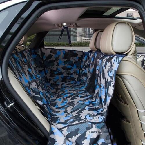 Blue Camouflage 130x140x52cm Mesh Dog Car Seat Cover Oxford Protector Mat Pet Traval New Arrival Hammock Mat Cushion Protector