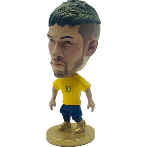 SOCCERWE 2.55" Soccer Star Dolls BR 10#Neymar Da Silva Figures Yellow Young