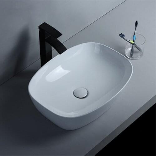 Modern Bathroom Sink High-grade White Ceramic Hand Wash Basin