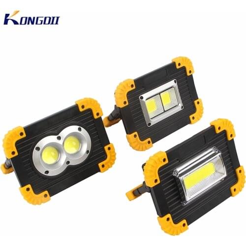 20W Led Portable Spotlight 4 Modes Emergency Work Light Latern Flashlight for Outdoor Hunting Camping Lamp Rechargeable Battery