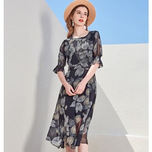 Navy white chiffon silk floral maxi dress women 2020 summer long work beach office sexy party luxury dresses plus size