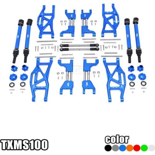 Aluminum alloy widened version set front and rear CVD universal joints front and rear swing arms FOR TRAXXAS 1/10 MAXXTXMS100