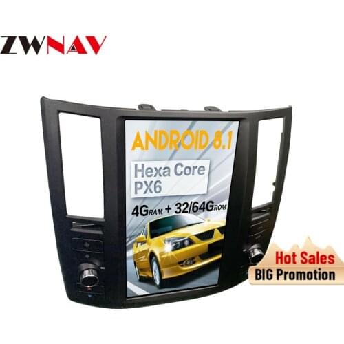 Vertical Tesla screen Android 8.1 Car Multimedia Player For Infiniti FX FX25 FX35 FX37 qx70 GPS Navi Radio Auto stereo head unit