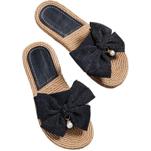 Women sandals summer flat pearl sandals flip flops rome shoes string bead slippers mujer gladiator sandalias sapatos femininos