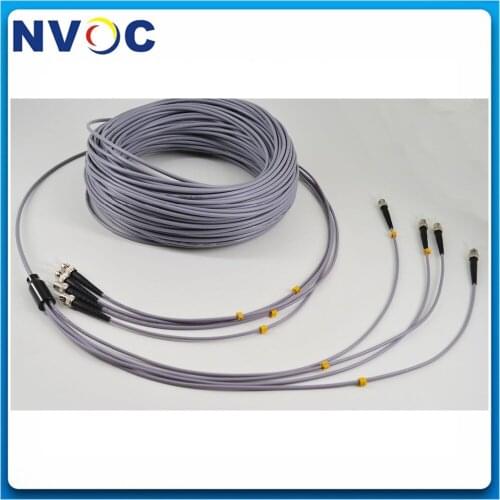 10M 20M 50M 100M LC/SC/ST-ST 4Core Multi Mode Fiber Armored PVC Patch Cable 4C 4Fibers OM2 Fiber Optic Patch Cord Cable
