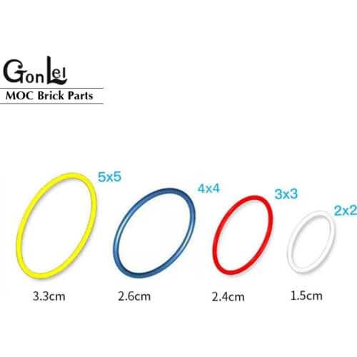 20Pcs/lot High-Tech Rubber Band 2x2 3x3 4x4 5x5 Building Block Part Toy x71 x37 x89 x90 Compatible with EV3 85544 45544