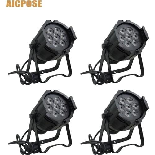 4pcs/lots 7x10W Led Par Light 4in1 5in1 6in1 Aluminum 7*10w Wall Wash Light Party Bar Wedding Shows Stage Light