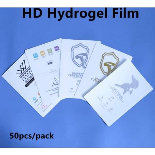 50pcs HD Hydrogel Film For All Mobile Phone LCD Screen Universal Film For Blade Or Laser Cutting Machine TPU Screen Protector