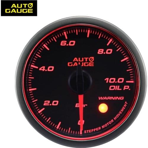 52mm electrical analog white amber color oil pressure gauge