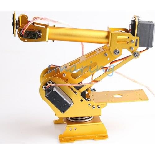 Aluminum Alloy 6-Axis Robot Arm With Servo Kit 6DOF Robotic 360 Degree Rotating Base Servo Education For Arduino