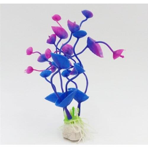 6 pcs Aquarium Artificial Plants Fish Tank Water Plant Aquarium Plant Decoration Ornament Purple