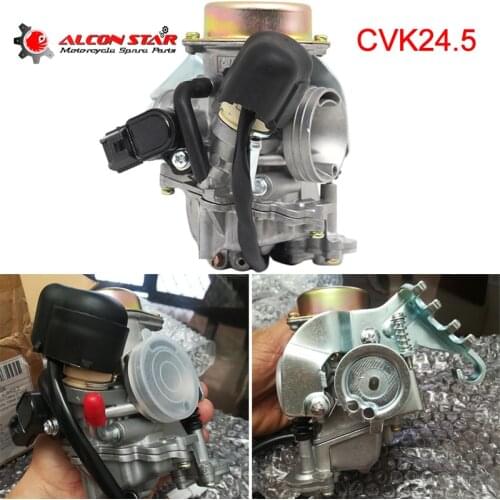 Alconstar- CVK24 24.5mm Carb Motorcycle Carburetor Electronic Choke GY6 100 125 150CC Scooter ATV Quads Buggy Replace Keihin