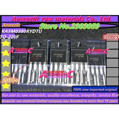 Aoweziic 2018+ 100% new imported original KA5M0380RYDTU KA5M0380RYD 5M0380R KA5M0380R TO-220F switching power supply regulator