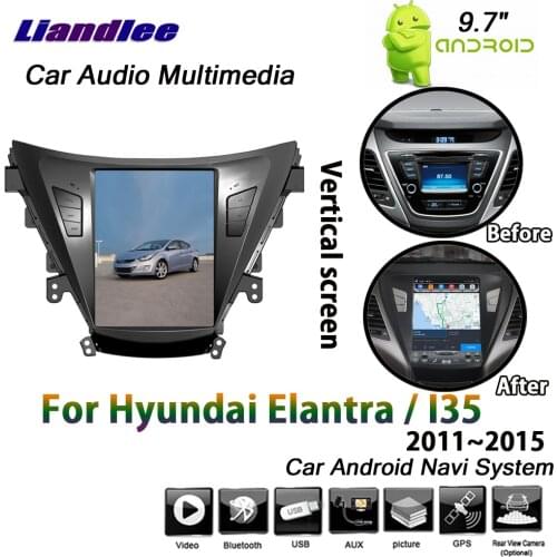 Car Android Multimedia System For Hyundai Elantra/I35 2011 2012 2013 2014 2015 Radio Vertical HD Screen GPS Navigation