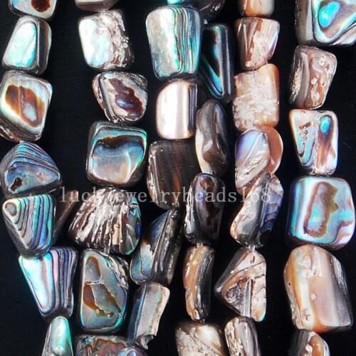 Free Shipping Fashion Jewelry Beautiful New Zealand Ablone Shell Freeform Loose Beads 15.5" FG6719