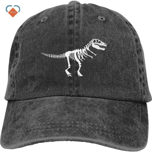 Dinosaur Skeleton Run Cap Baseball Cap Hat Unisex Mesh Adjustable Hat Plain Cotton Adjustable Washed Twill Low Profile
