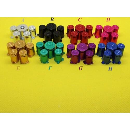 Cltgxdd Controller ABXY Alloy buttons kit For Xbox360 with Guide Button Keypress 9mm Bullet Style Brass Metal Button