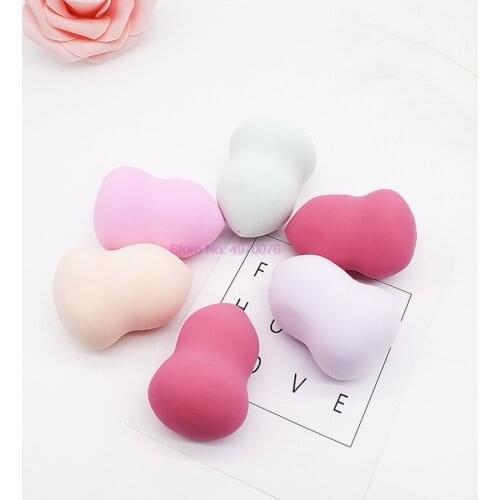 DHL 1000pcs Makeup egg cute Gourd Shaped Three Dimensional Latex Powder Puff Makeup Beauty Tools skin care