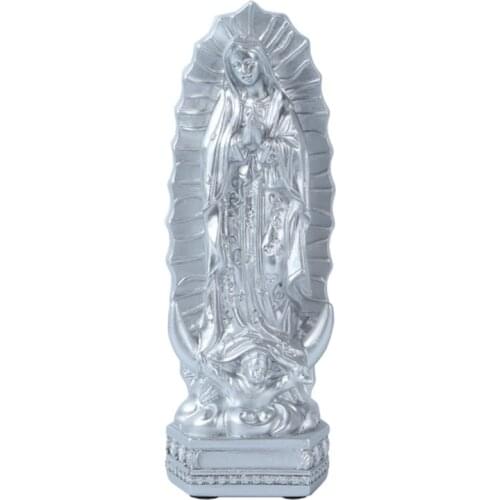 European Retro Virgin Mary Figurine Sculpture Catholic Christian Desktop Resin Statue Religious Gift Decoration Ornament M17D