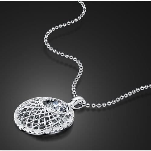 Gothic Simple Geometry Pendant Choker For Women Wedding Punk 100% 925 Sterling Silver Long Chain Necklace Jewelry Gift