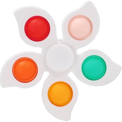 Fidget Sensory Toy Mini Push Bubble Figet Simpl Dimple Toy Keychain Ring Anti-stress Board Autism Educational Toy