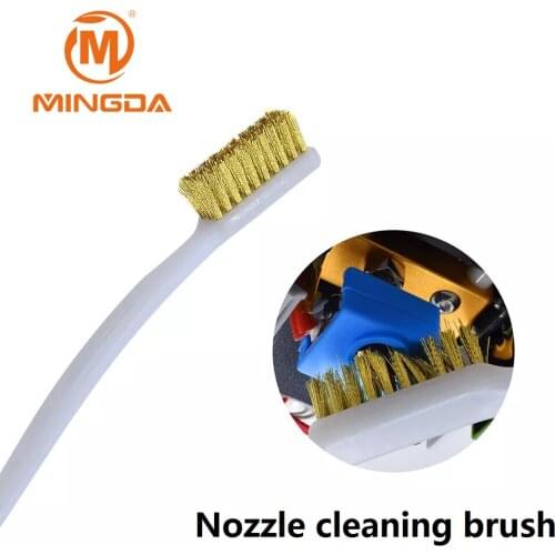 3D Printer Cleaner Tool Copper Wire Toothbrush Copper Brush Handle For Nozzle Heater Block Hotend Cleaning Hot Bed Parts