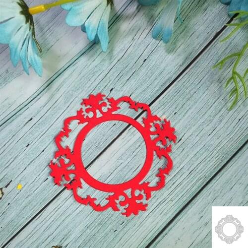 Round Lace Flower Scrapbooking Cutting Dies Embossed Knife Punch Template for DIY Paper Album Photo Card Making Dies Cut Die