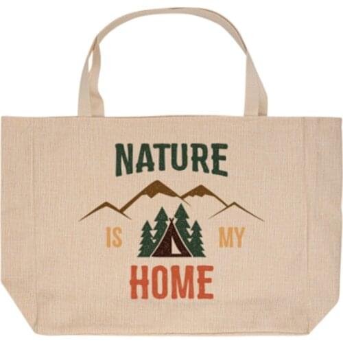 4Pcs/lot Linen Cotton Shopping Bag Custom Printing Tote Bag Light Cream Sublimation Blank Eco-Friendly Bag Textile Bag 38X48Cm
