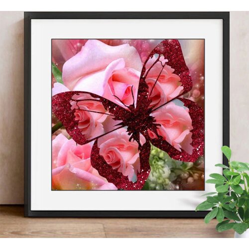 Mosaic Cross Stitch Full Square/Round Drill Decoration Home Diamond Embroidery Animals 5D DIY Diamond Painting Butterfly