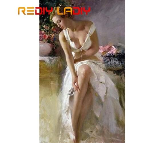 DIY Beaded Embroidery Kits Beauty Girl Needlework High Quality Beads Partial Crystal Beaded Cross Stitch Hobby & Crafts Beadwork