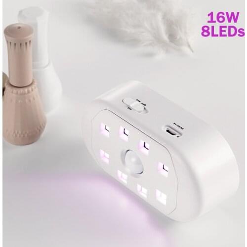 New Nail Dryer Lamp Rechargable Cordless LED Lamp Nail Dryer UV Nail Lamp 16W For Drying Gel for Curing All Gel Nail Polish