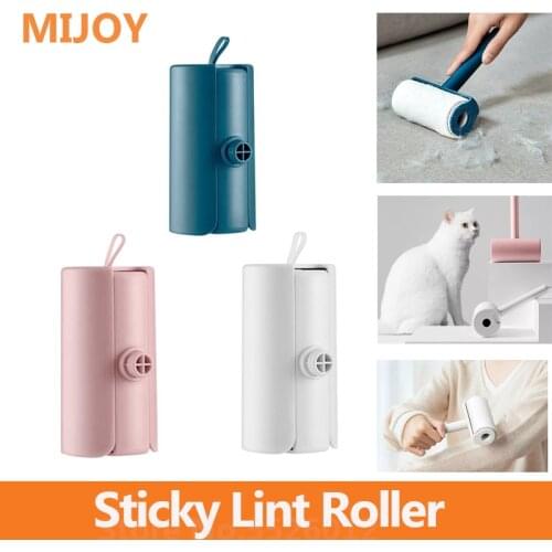 MIJOY Sticky Lint Roller Portable Sheets Clothes Pet Hair Remover Device Fluff Dust Catcher Ourdoor Home Roller Brush