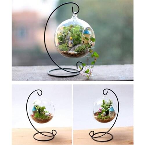 Spiral Ornament Display Stand Iron Hanging Stand Rack Holder for Hanging Glass Globe Air Plant Terrarium Witch Ball Ornament