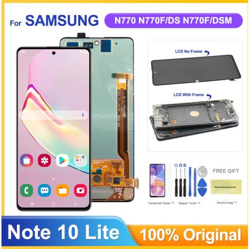 6.7'' Original Screen for Samsung Galaxy Note 10 Lite Lcd Display Touch Screen Digitizer With Frame For Samsung Note10 Lite N770