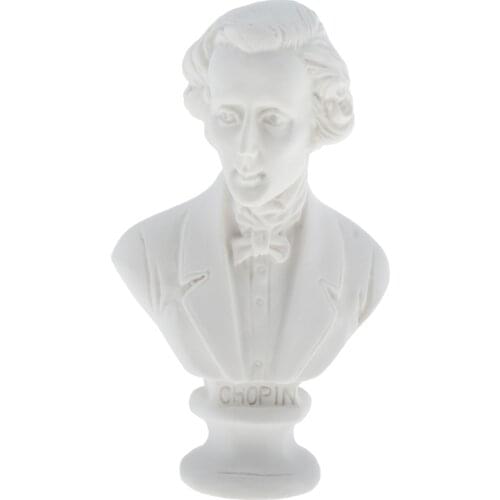 1/12 Mini Resin Chopin Figure Statue Living Room Scenes Art Handicraft Decor