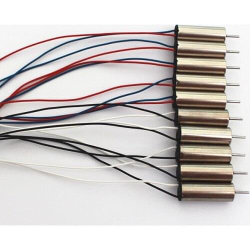 10Pcs 720 Coreless Motor DC3V-4.2V 5Pcs CW Motor + 5Pcs CCW Motor Four-axis Aircraft Model For Helicopter Airplane Robotic