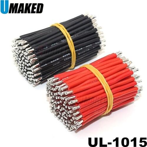 20pcs UL-1015 pcb solder cable 22/24/26AWG 10cm Fly jumper wire cable Tin Conductor wires color choose