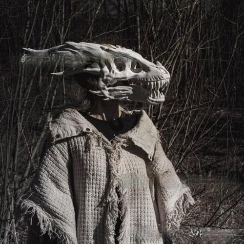 2021 Halloween Masks Face Costume Party Decorations Soft Cosplay Funny Dragon Mask Creative Animal Bone Mask For Kids Teens